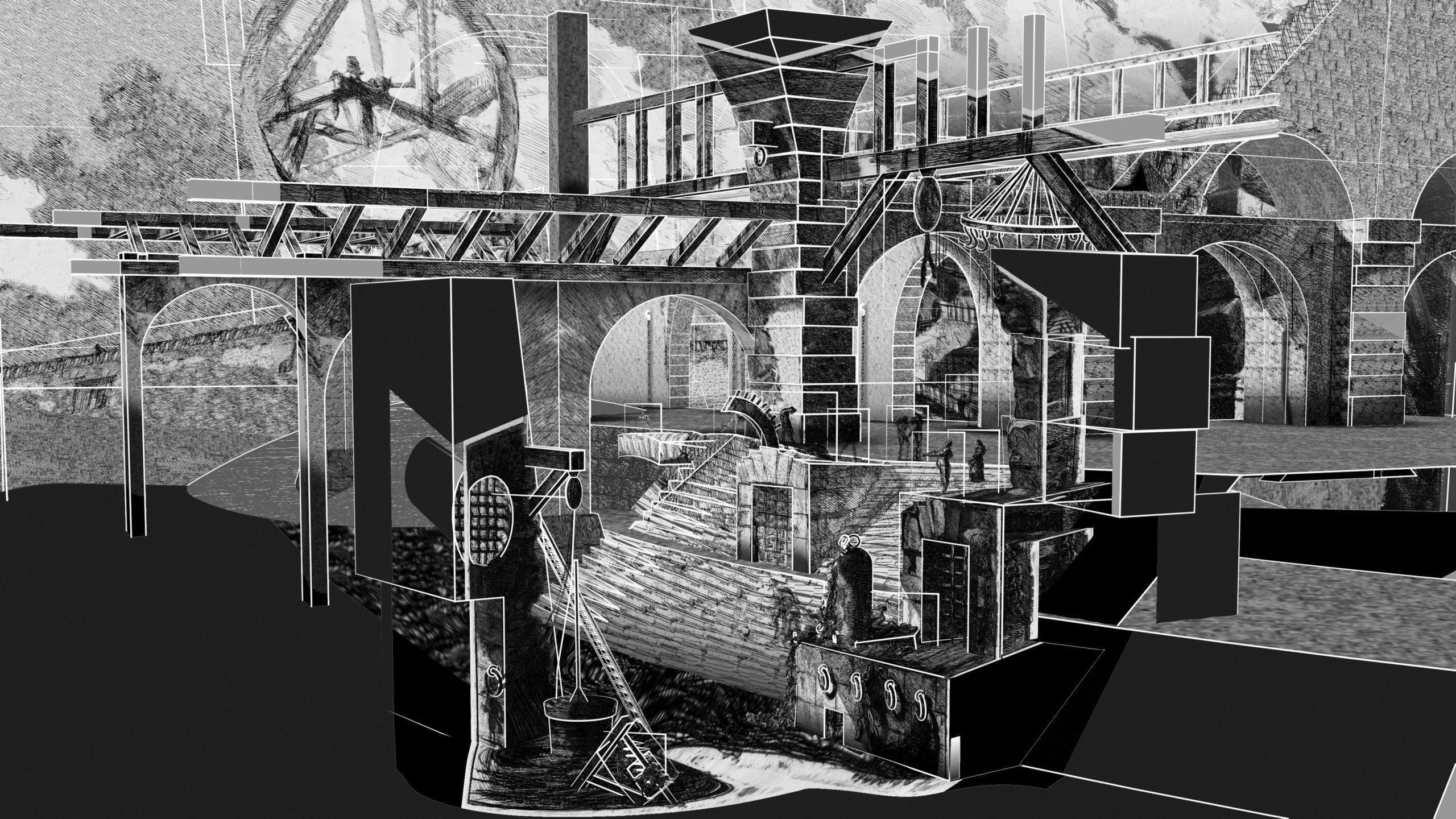 Piranesi Carceri d'Invenzione 3D reconstruction
