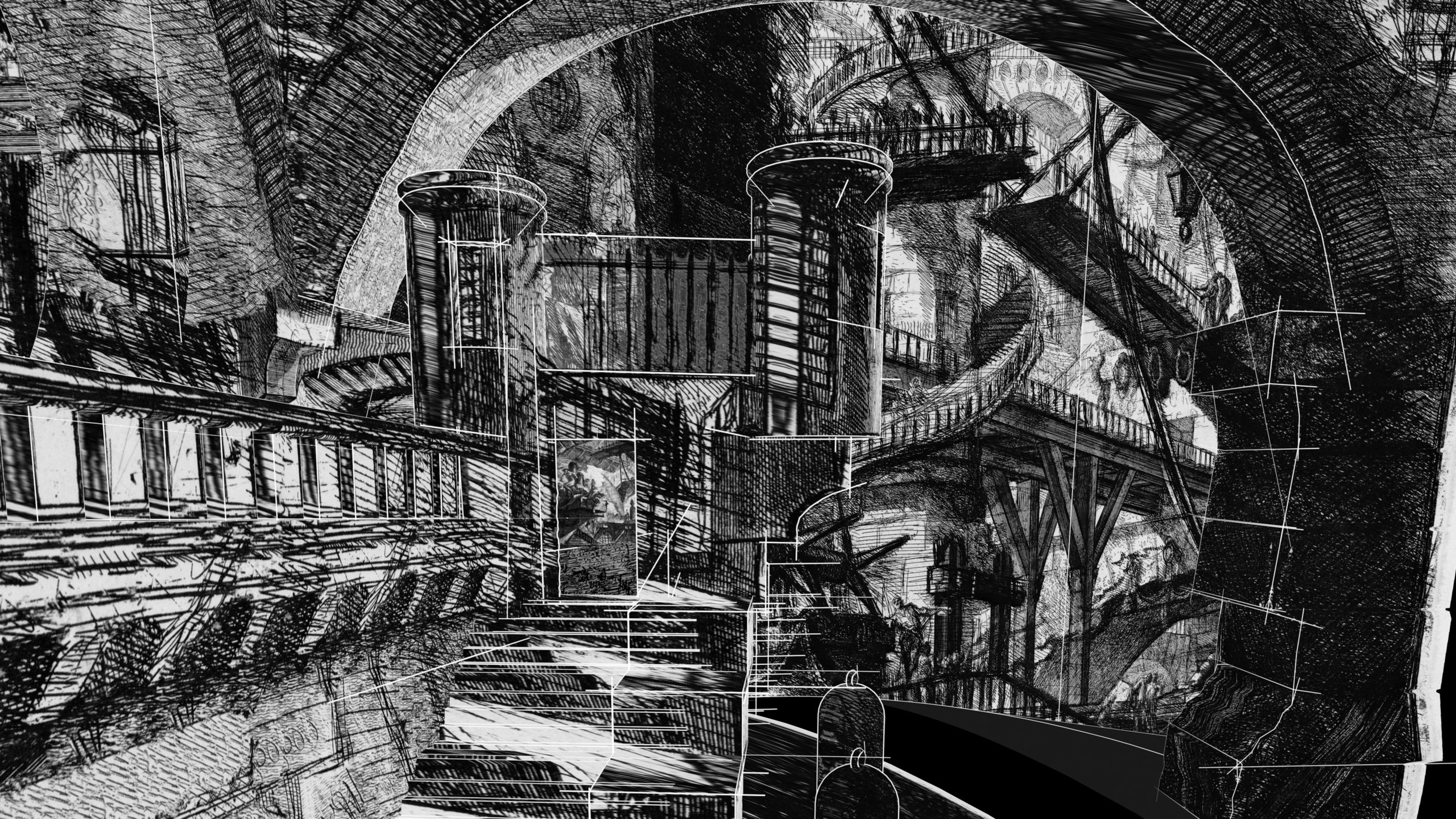 Piranesi Carceri d'Invenzione 3D reconstruction